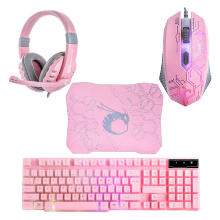 ست گیمینگ اورزلی مدل RX-25O-ESSENTIAL-PACK، سوییچ ممبران، Full-Size، نورپردازی LED RGB