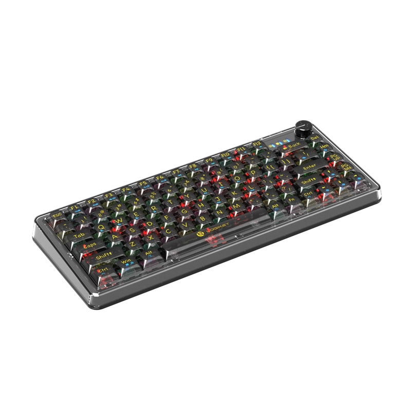 کیبورد بی سیم گیمینگ لاجی کی مدل K450BB، سوییچ مکانیکال شفاف، Tenkeyless، نورپردازی RGB