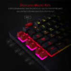 کیبورد گیمینگ ردراگون مدل Shiva K512، سوییچ ممبران، Full-Size، نورپردازی RGB
